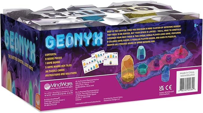 MindWare Geonyx Single-Player Logic Game - Brain Teaser Puzzle Game for Kids and Adults Ages 8 and Up