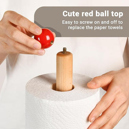 Paper Towel Holder, Wooden Kitchen Roll Stand