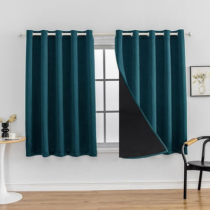Anytime 100% Blackout Curtain 2 Panels Set, Thermal Insulated Window Drapes