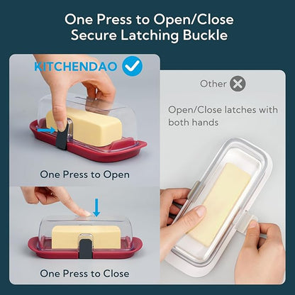 KITCHENDAO One-handed Airtight Butter Dish