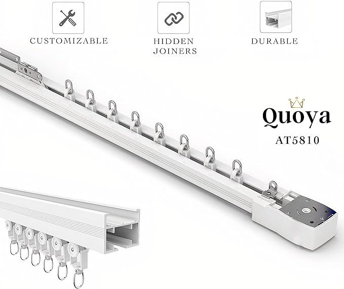 Quoya Smart Electric Curtain Track AT5810【Up to 3m