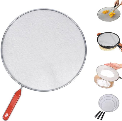 Splatter Screen for Frying Pan, Stainless Steel Grease Splatter Guard Splatter