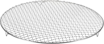 HARFINGTON Round Cooking Rack 15.9-inch Stainless Steel Cross Wire Barbecue Grill Net with 20mm Legs for Cooking Baking Steaming BBQ