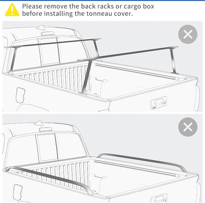 oEdRo Soft Tri-fold Truck Bed Tonneau Cover On Top Compatible with 2015-2026 Chevy Colorado/GMC Canyon with 5ft Bed, Fleetside