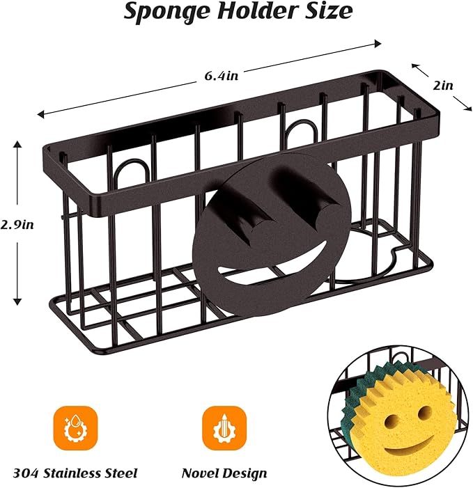 MURLONG Sponge Holder Smiley Face, Sink Caddy