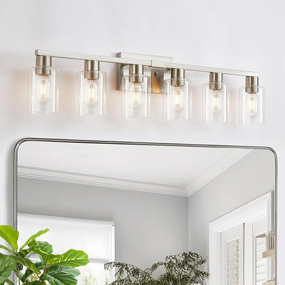 6 Light Bathroom Light Fixtures, Bathroom Vanity Light
