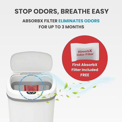 iTouchless 13 Gallon Oval Sensor Trash Can