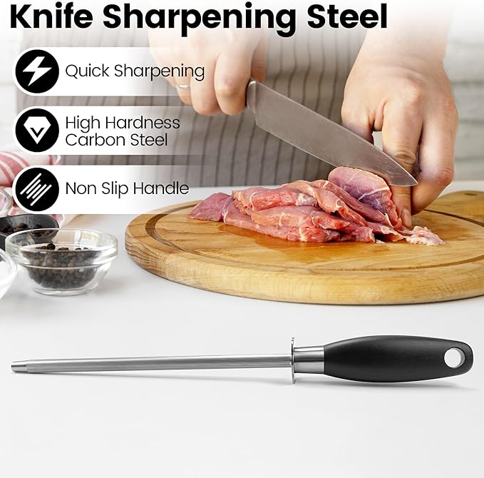 Kitchen Knife Sharpener Rod, Fast Sharpening Professional Blade Sharpener
