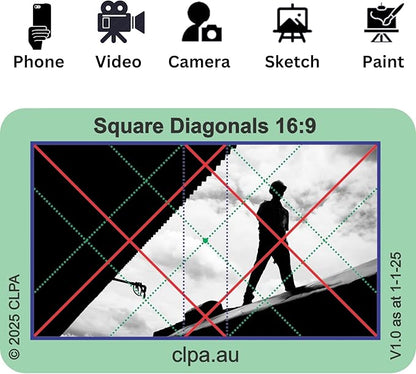 CLPA Basic Photographic Viewfinder Set: Rule of Thirds, Square Diagonals