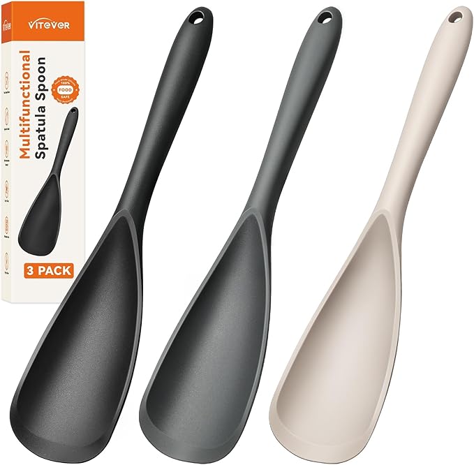 3 PACK Silicone Cooking Spatula Spoons
