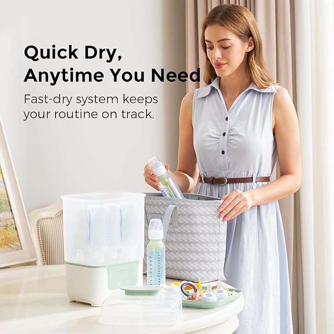 Momcozy Bottle Sterilizer and Dryer, Modular Nesting Space Saving Design