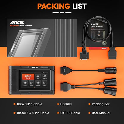 ANCEL HD3600 Heavy Equipment Diagnostic Tool