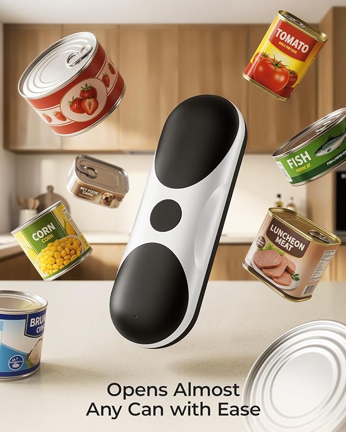 Electric Can Opener, One-Touch Automatic Can Opener, USB Rechargeable Electric