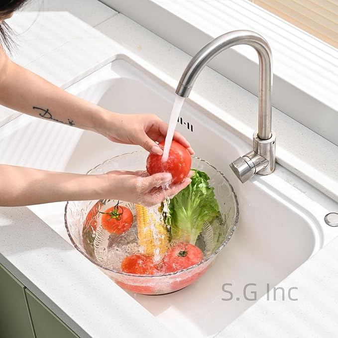 S.G Premium Quality 2 Gallon / 8 Quart Clear Plastic Punch Bowl