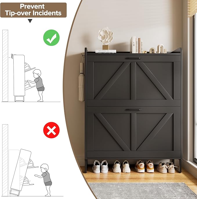 EOYUTLLY Shoe Cabinet for Entryway
