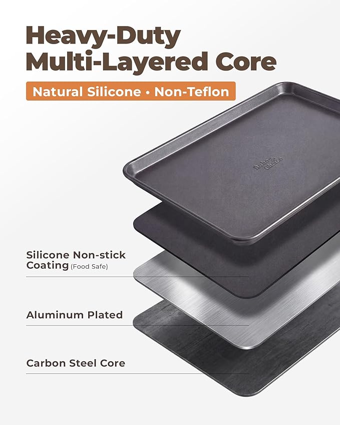Bake Choice 2 Pack Half Sheet Pans 18x13 In