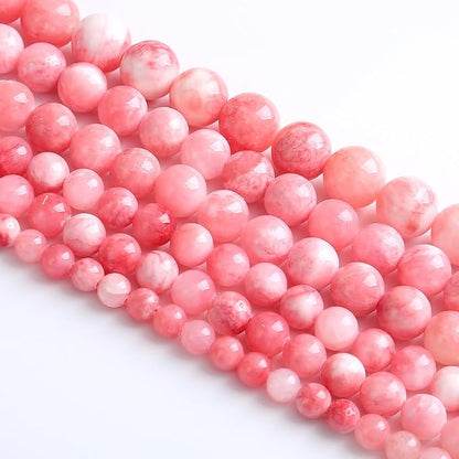 750PCS 10MM Pink Persian Jade Spacer Loose Beads for Jewelry Making DIY Bracelet Necklace 2 Strands