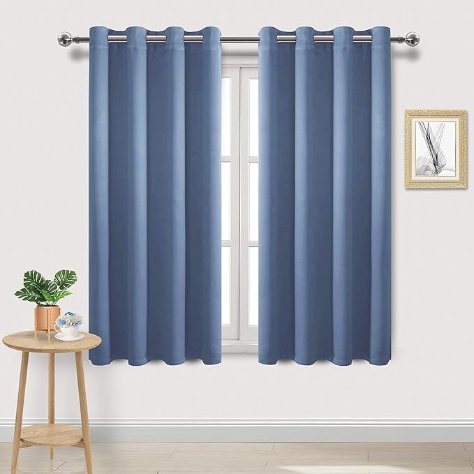 DWCN Dusty Blue Blackout Curtains