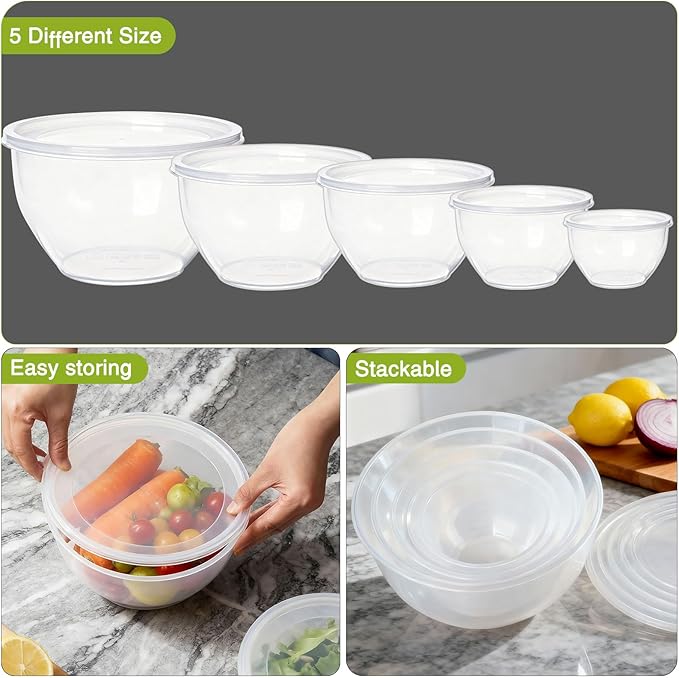 Greentainer Plastic Mixing Bowls