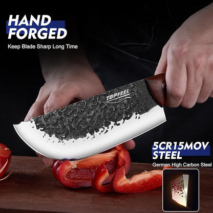 Topfeel 8PCS Chef Butcher Fish Knife Set