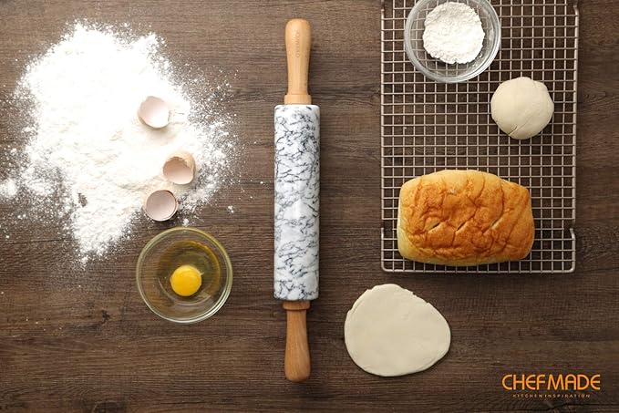 CHEFMADE 18-Inch Marble Rolling Pin