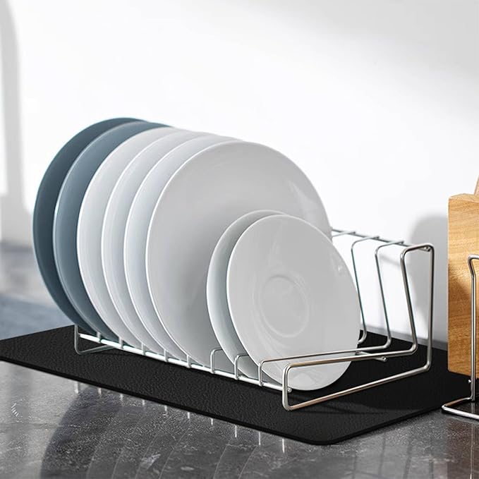 Dish Drying Mat for Kitchen Counter, Drying Mat for Dish Rack, Absorbent Hide