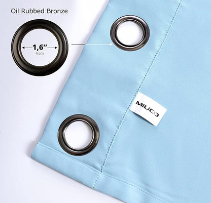 MIUCO Room Darkening Soild Grommet Blackout Curtains Panels