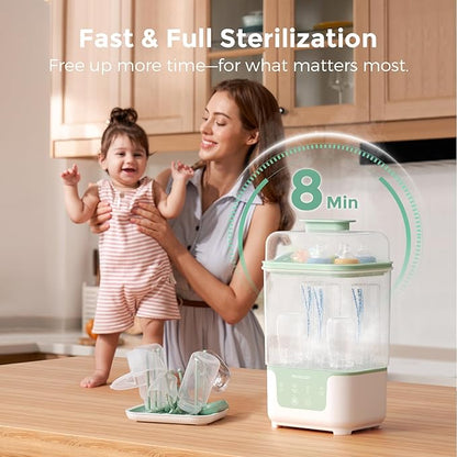 Momcozy Bottle Sterilizer and Dryer, Modular Nesting Space Saving Design