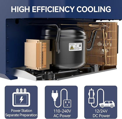 12 Volt Refrigerator Car Fridge Portable 12V 40 Quart Freezer Compressor Cooler