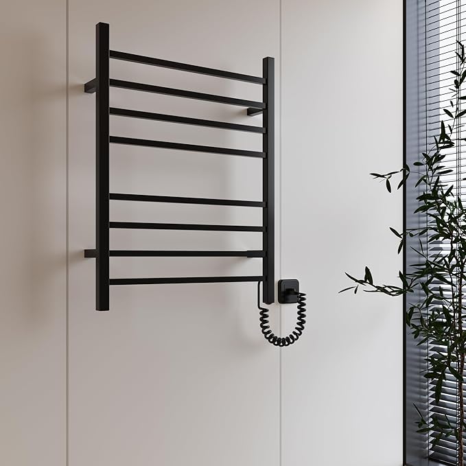 HEATGENE Towel Warmer, Heated Towel Warmer Rack, Wall-Mounted Hardwired/Plug-in