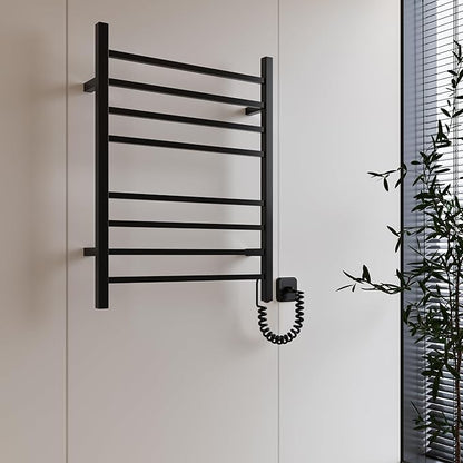 HEATGENE Towel Warmer, Heated Towel Warmer Rack, Wall-Mounted Hardwired/Plug-in