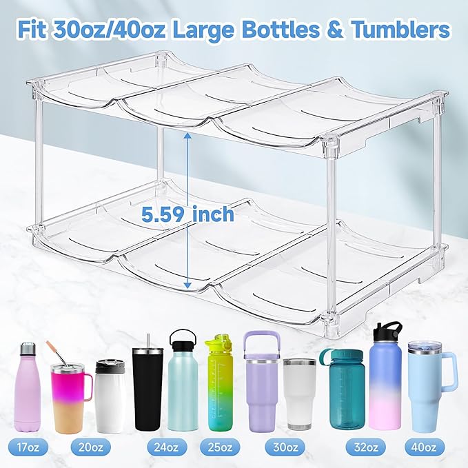 Stackable Water Bottle Organizer