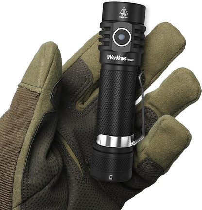 Wurkkos Flashlight WK03-1800 High Lumen Flashlight,SST-40 LED 90CRI 217M 6000K IP68 Waterproof LED Flashlight,EDC Pocket Flashlights 5 Modes for Camping,Home,Emergencies