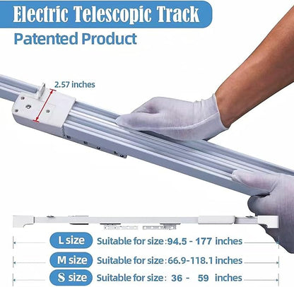 TIPIACE Hard-Wired Tuya Wifi Motorized Curtain Tracks to Remote Control Ceiling