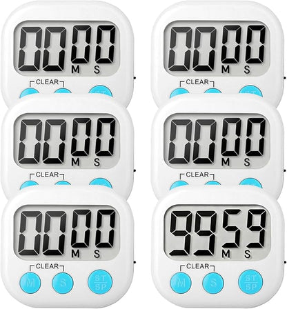 6 Pack Digital Kitchen Timer Small Classroom Timers