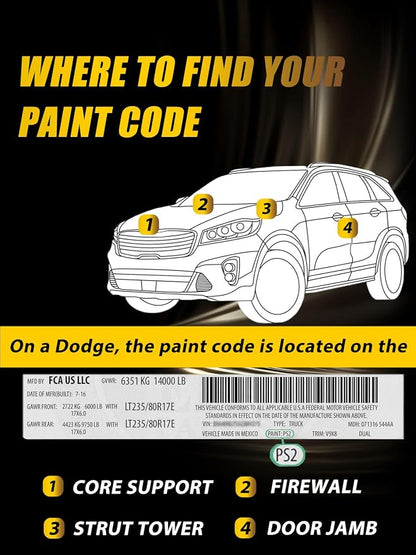 Touch Up Paint for Dodge Bludicrous(PBJ/MBJ) Car Touch Up paint Genuine Exact Color Code Compatible With Dodge Vehicle