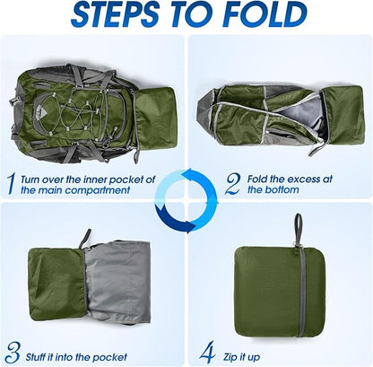 IGOLUMON Hiking Backpack 40L Packable Lightweight Camping Backpack Men Women Waterproof Hiking Daypack Outdoor Travel Daypack