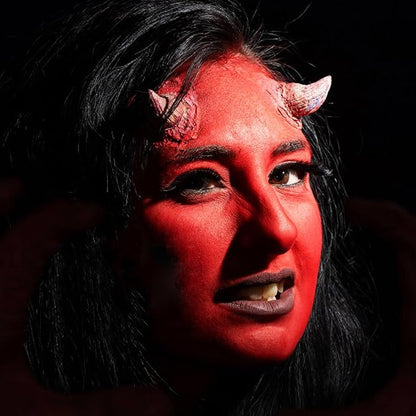 MEICOLY Devil Red Face Body Paint Stick (1.06 Oz),Sweatproof Waterproof Face Piant for Clown Joker Demon Vampire Spiderman Halloween Makeup,Cream Blendable Full Body Paint,Red Eye Black Stick
