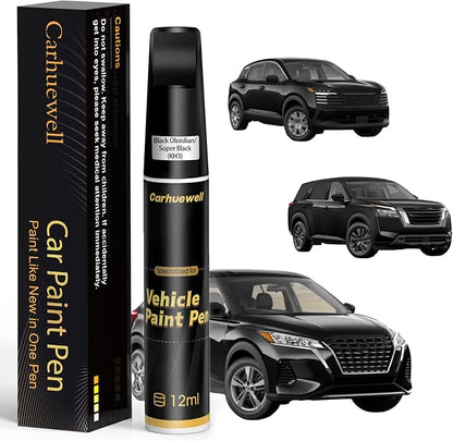 Black Obsidian/Super Black(KH3) Touch Up Paint Compatible with Nissan, Exact Match Car Paint Pen Automotive Scratch Repair Remover Kit Quick & Easy Solution for Vehile Chips and Nicks
