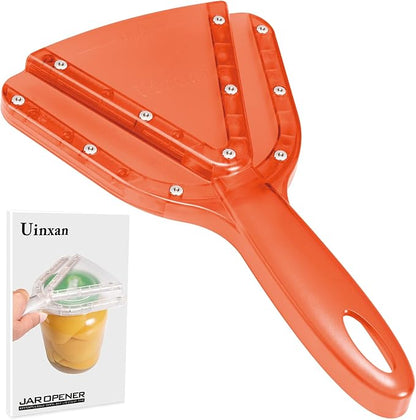 Jar Opener for Weak Hand & Seniors with Arthritis,Easy Twist Off Bottle Caps,Patent | Unique Kitchen Gadgets, Christmas Gifts for Elderly/Women/Men (Orange)