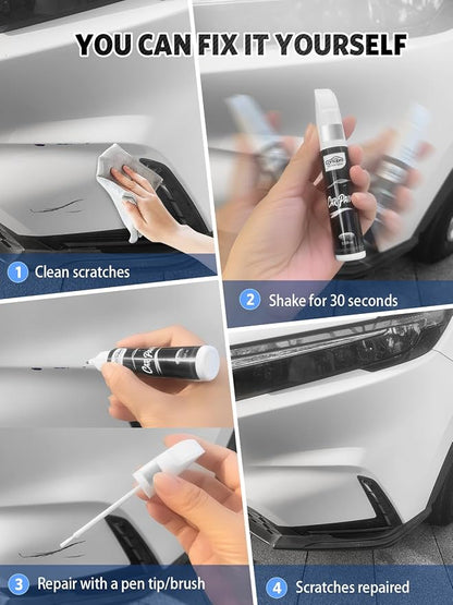 Deep Sea Metallic(GXP/WA136H) for Cadillac Touch Up Paint Pen, 2 in 1 Car Scratch Remover with Pen Tip and Brush, Precise Color Match for Car Paint Scratch Repair, Quickly and Easily Fix Chips and Nicks