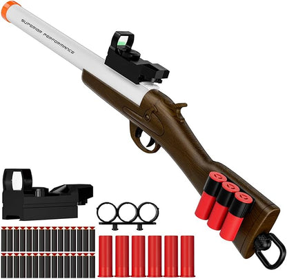 Toy Shotgun Shell Ejecting Toy Gun,Soft Bullets Gun, with 30 Bullets Perfect As a Birthday-Holiday for 6-12 Year Olds