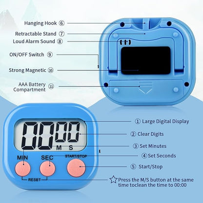 48 Pack Digital Kitchen Timer Magnetic Digital Timer