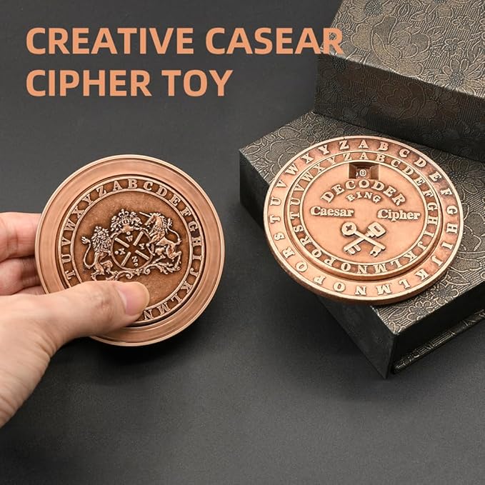 VIGIamy Fidget Toys Adults Brain Teaser Puzzles Fidget Spinners Metal Anxiety Stress Relief Toy Mind Puzzles Escape Room Game ADHD Autism Fidget Sensory Toys Office Desk Toy (Copper)