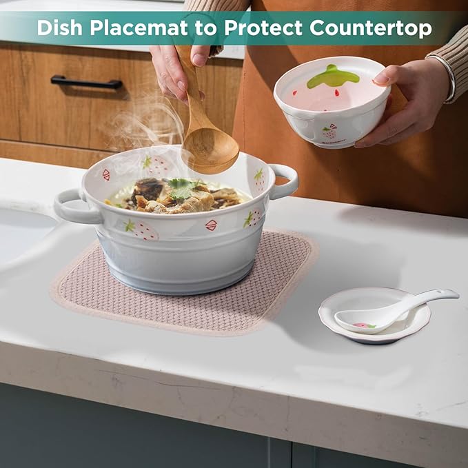 GeeRic Microfiber Dish Drying Mat, Super Absorbent Kitchen Dish Drying Pad