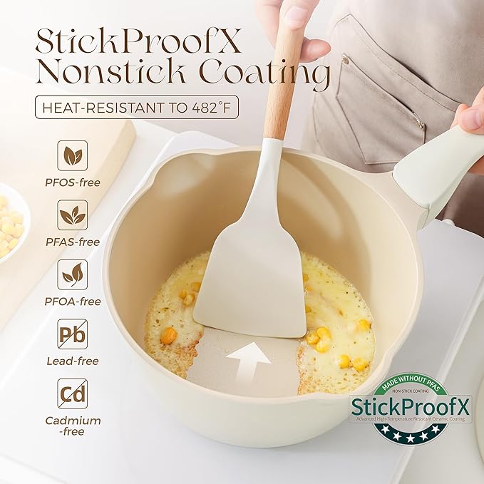 PRICUSIS Ceramic Nonstick Saucepan