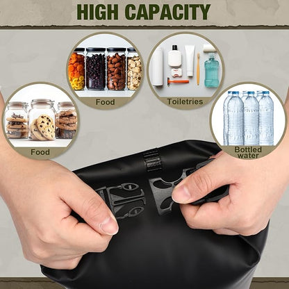 1 Set Bear Food Bag for Camping Ultralight Food Hanging System Includes Waterproof Bear Bag, Nylon Ropes, Hooks for Camping Backpacking