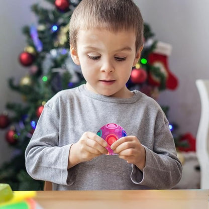 Vdealen Magic Rainbow Puzzle Ball, Fidget Ball Puzzle Brain Teaser Fidget Toy for Boys & Girls- Birthday Party Easter Valentines Christmas Stocking Stuffers for Kids Teen & Adults(Purple)