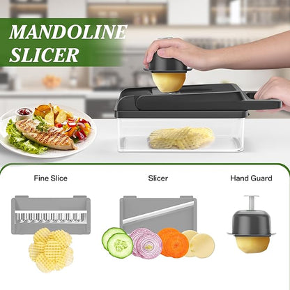 HomeHacks Vegetable Chopper Vegetable Cutter, 15 in 1 Kitchen Gadget, Onion