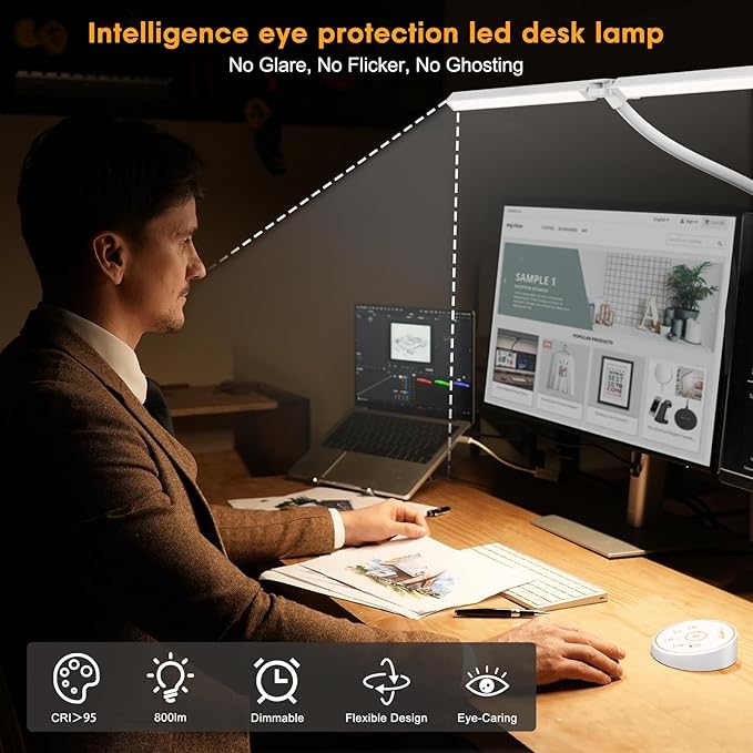 Pzloz Led Desk Lamp for Office Home